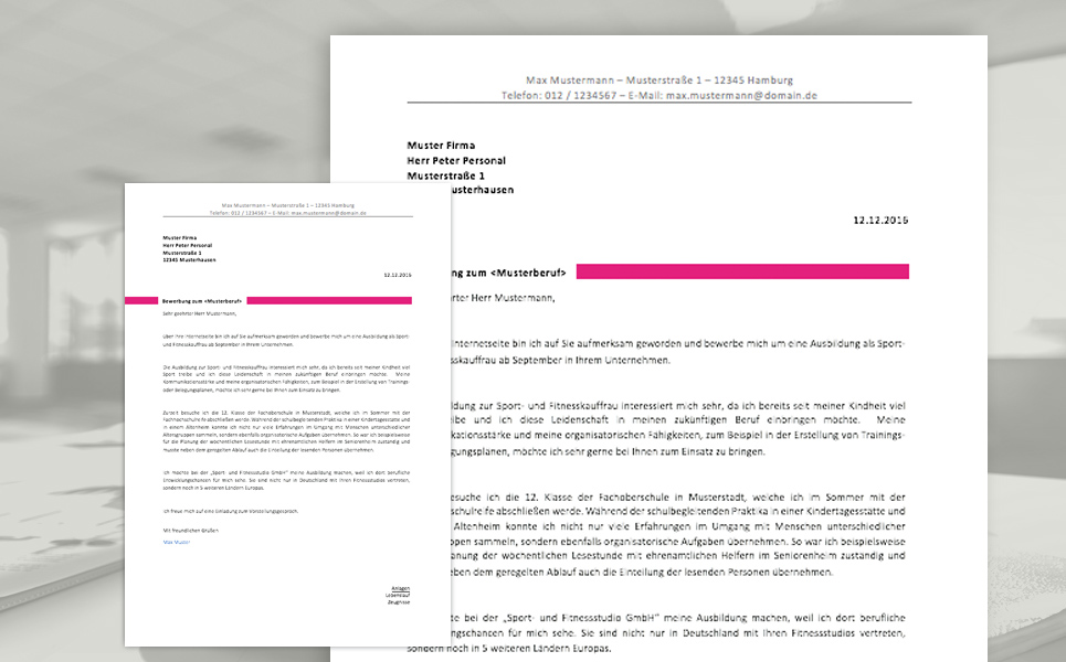Bewerbungsschreiben Muster III 1 anschreiben bewerbung s3