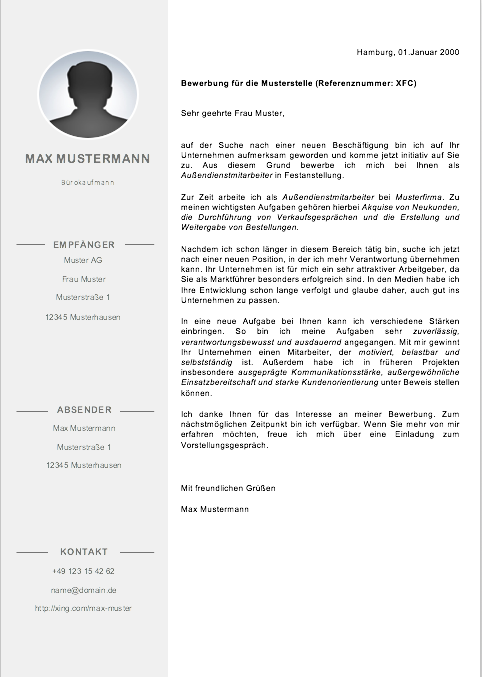 Bewerbungsanschreiben Meinebewerbung Net