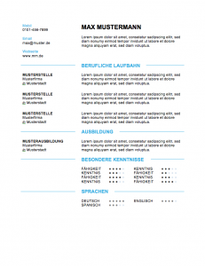 Kostenloser Lebenslauf Muster