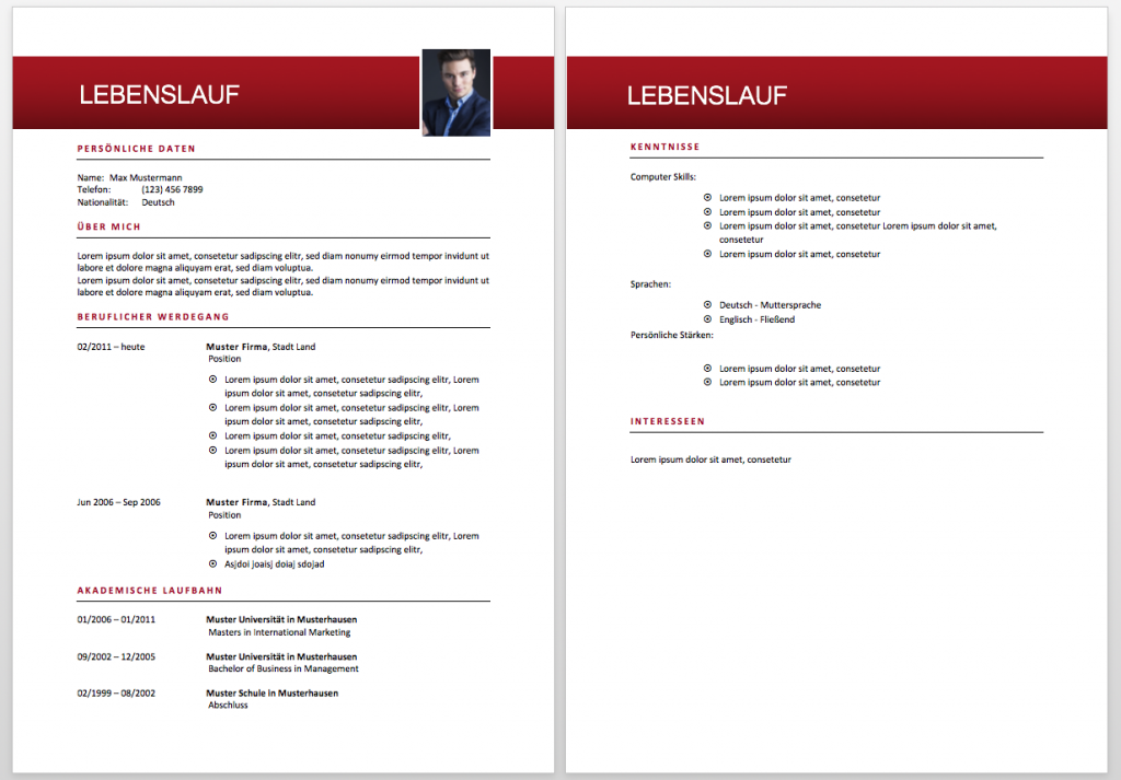 Lebenslauf 2021 - Vorlage 2 meinebewerbungnet ll 42 2
