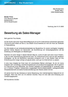 Bewerbung Als Aussendienstmitarbeiter Meinebewerbung Net