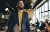 Ein Mann lächelt, wie wird man glücklich im Job