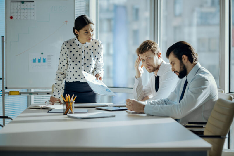 Meeting mit schlechter Stimmung im Team